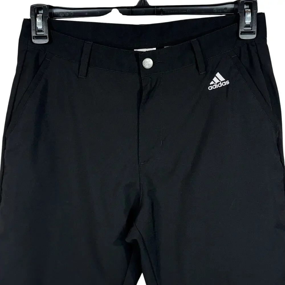 Adidas SZ 32x30 (30x29) 3-Stripe Golf Pants Lightweight Pockets Zip-Fly Wicking